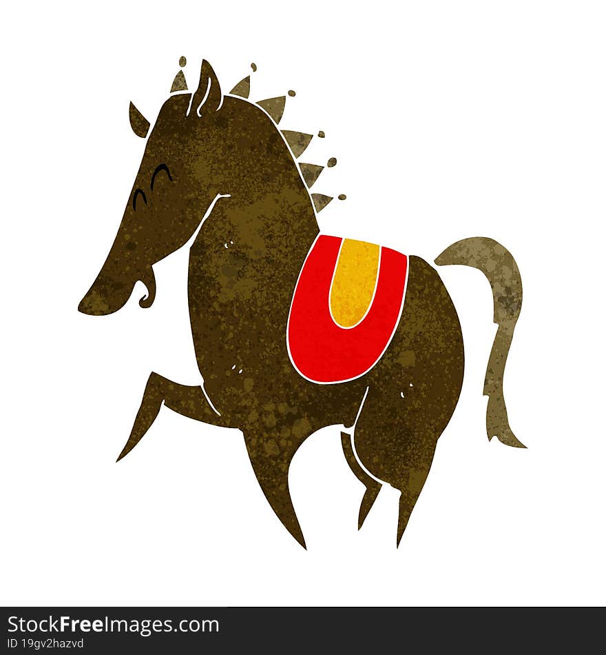 cartoon prancing horse