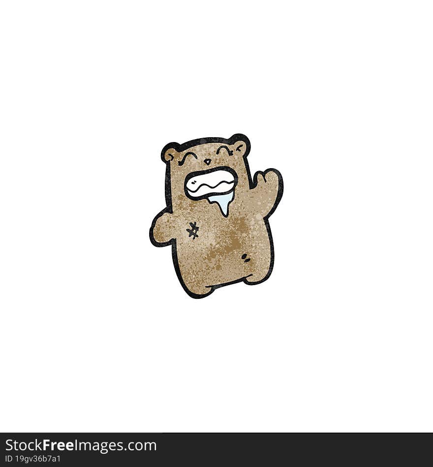 cartoon gross waving bear