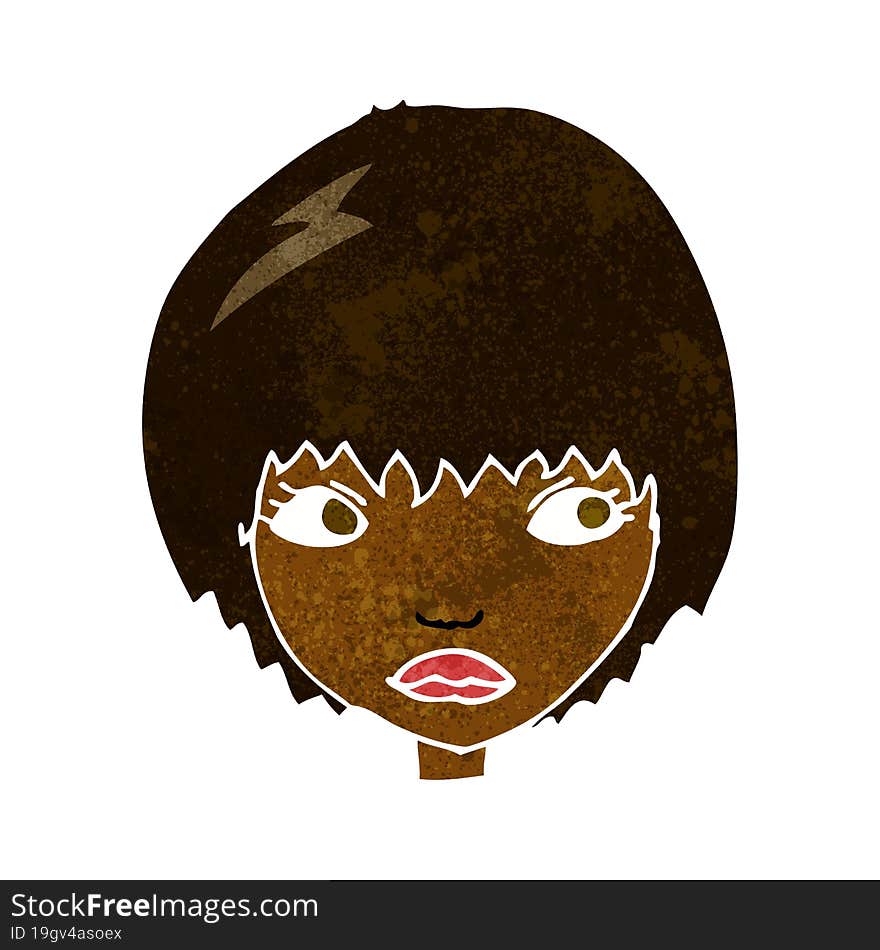 cartoon unhappy girl