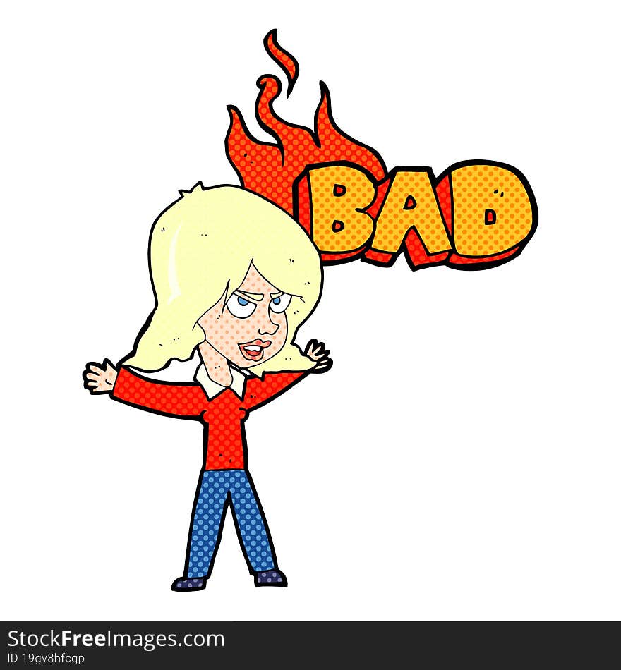 cartoon bad woman