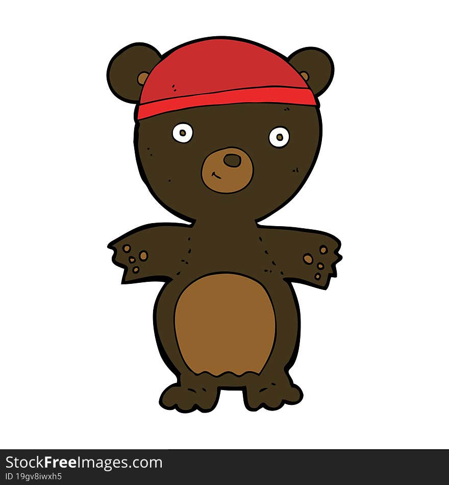 cartoon cute black bear