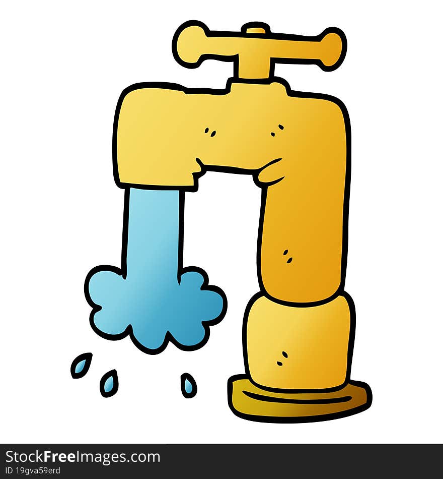 Cartoon Doodle Pouring Faucet