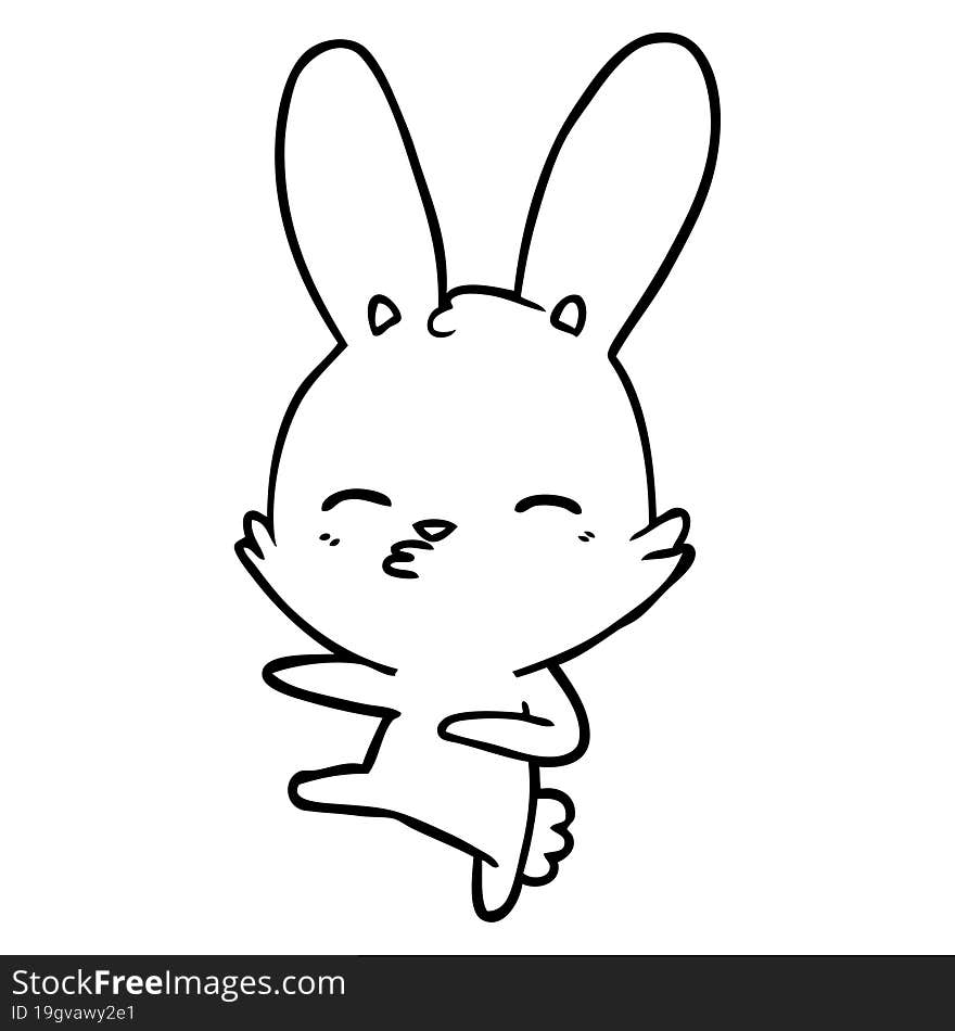 curious bunny cartoon. curious bunny cartoon