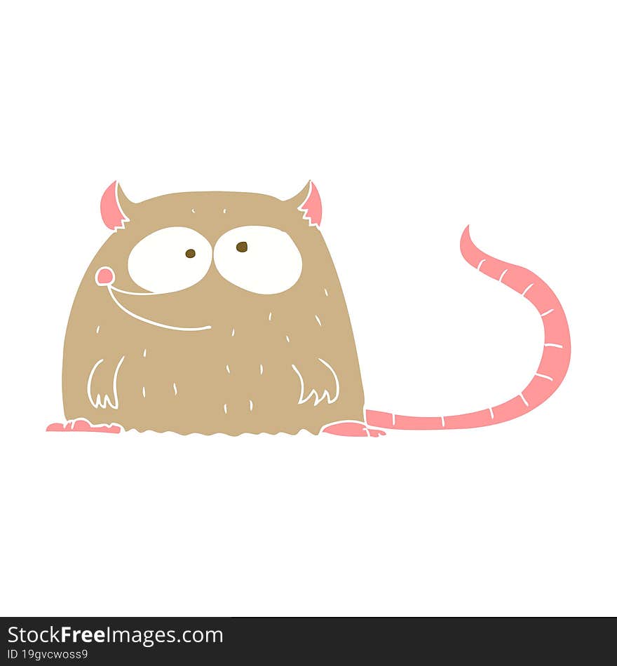 flat color illustration of mouse. flat color illustration of mouse