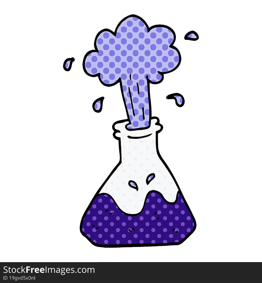 Cartoon Doodle Exploding Chemical Set