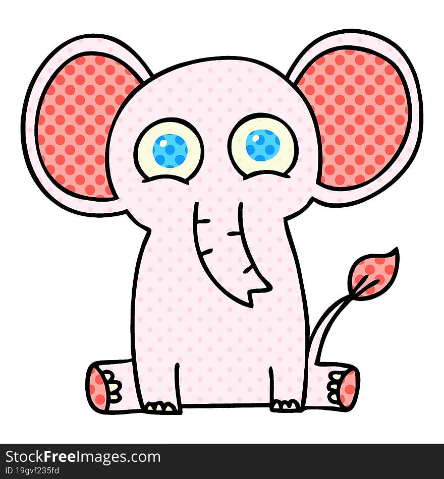 quirky comic book style cartoon elephant