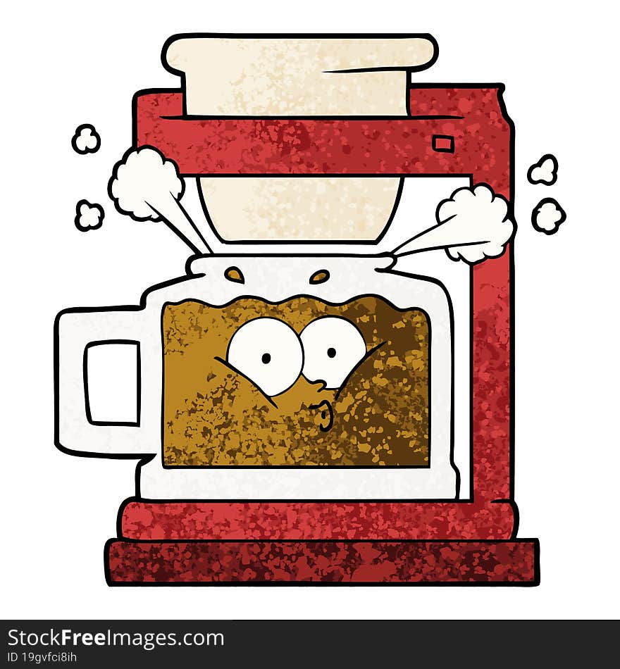 steaming hot coffee pot. steaming hot coffee pot