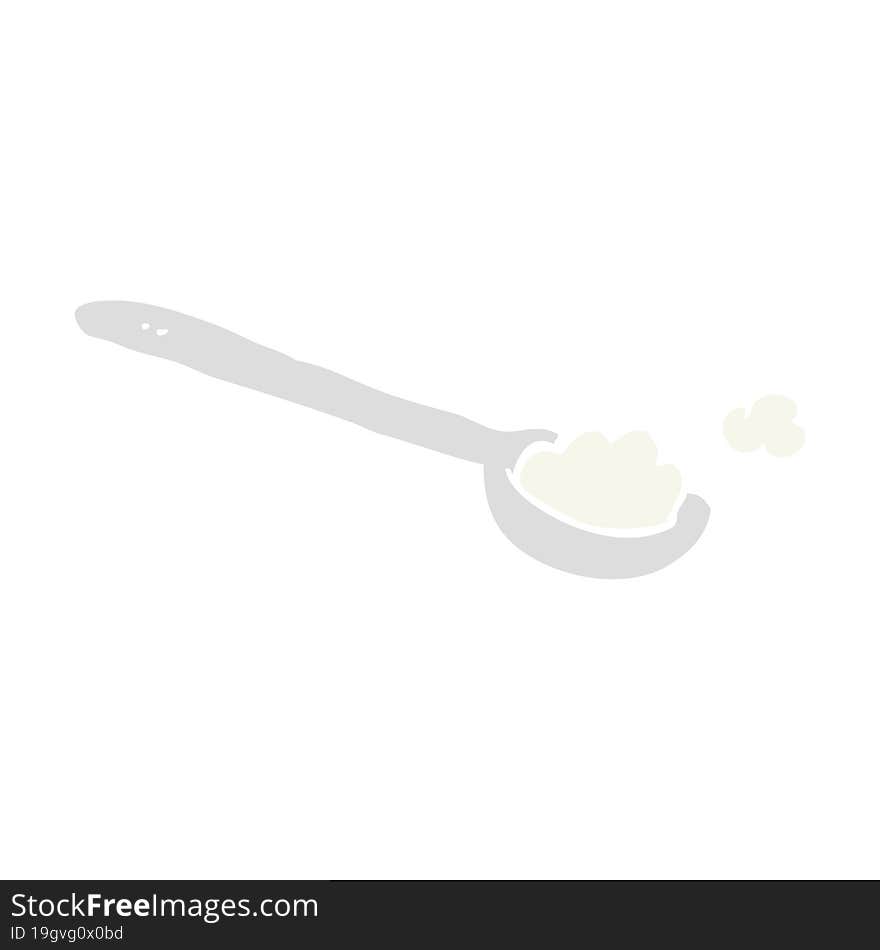 flat color illustration of a cartoon teaspoon of salt