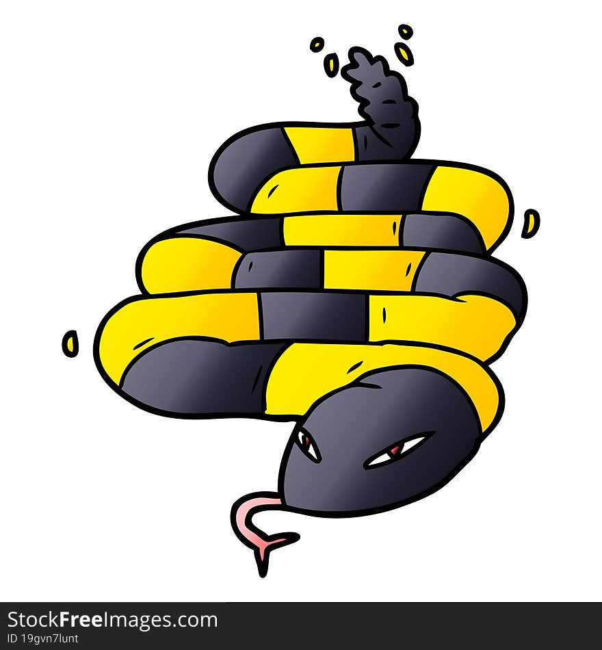 cartoon poisonous snake. cartoon poisonous snake