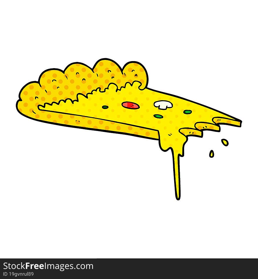 cartoon slice of pizza. cartoon slice of pizza