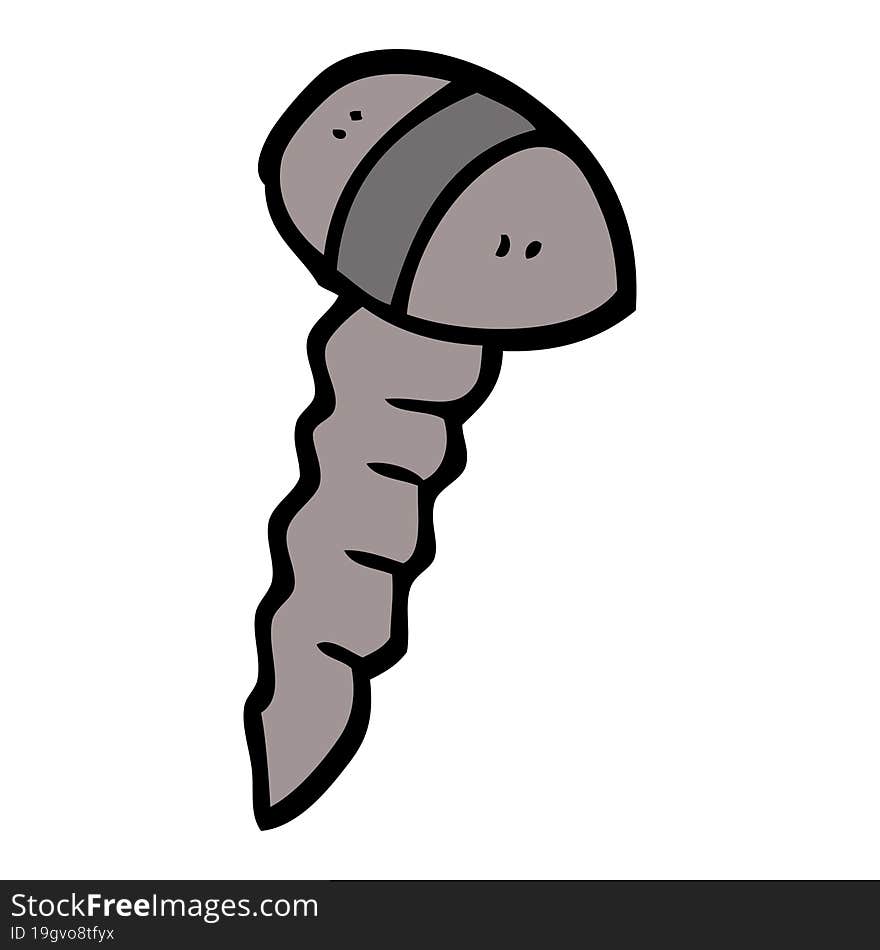 cartoon doodle of a screw