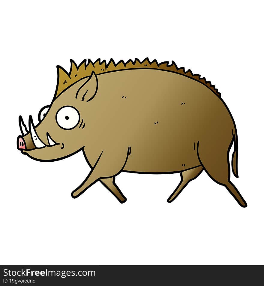 cartoon wild boar. cartoon wild boar