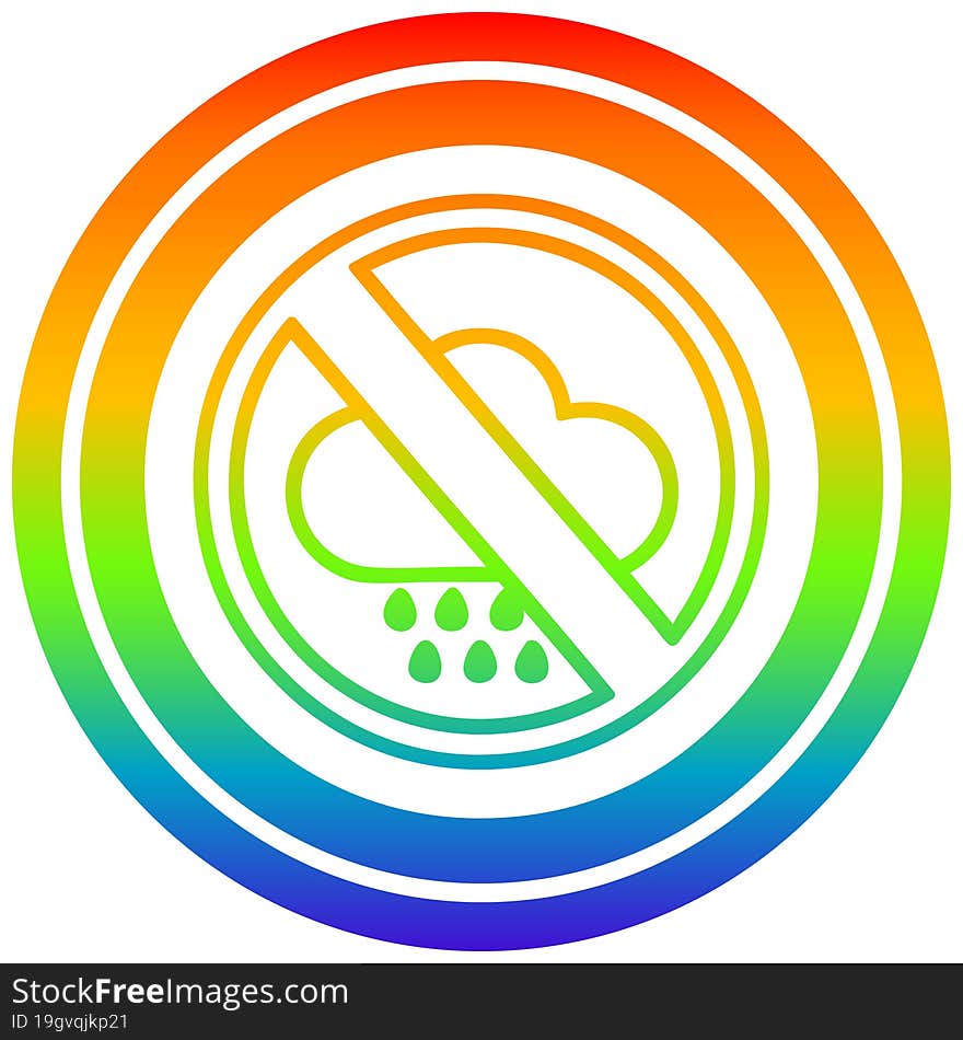 No Bad Weather Circular In Rainbow Spectrum