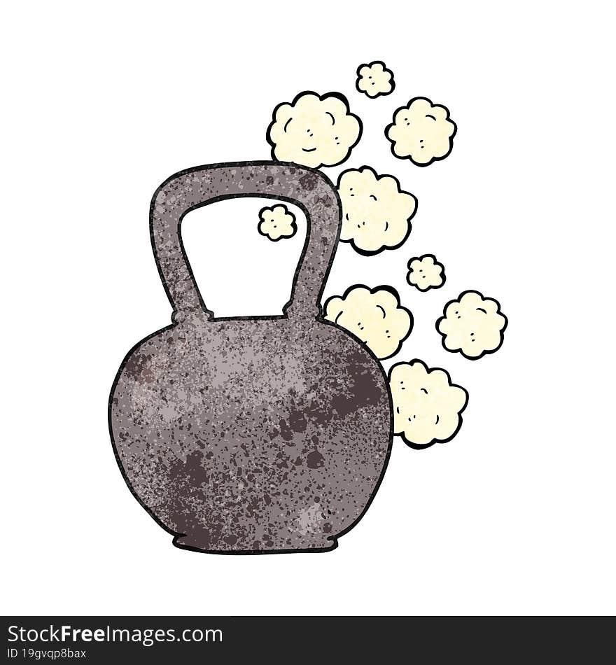 textured cartoon heavy kettle bell