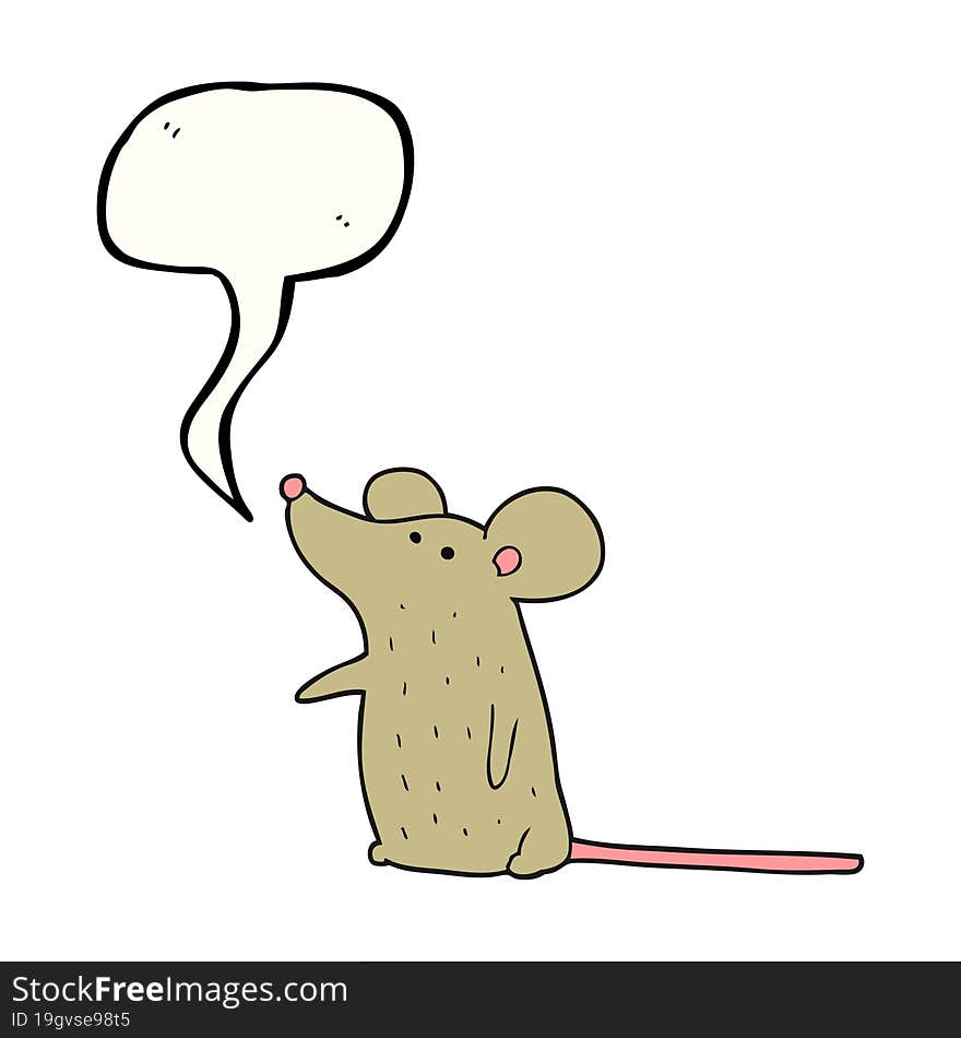 speech bubble cartoon mouse