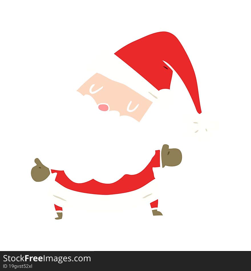 flat color style cartoon santa claus