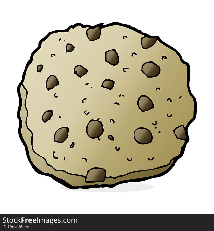 Chocolate Chip Cookie Cartoon