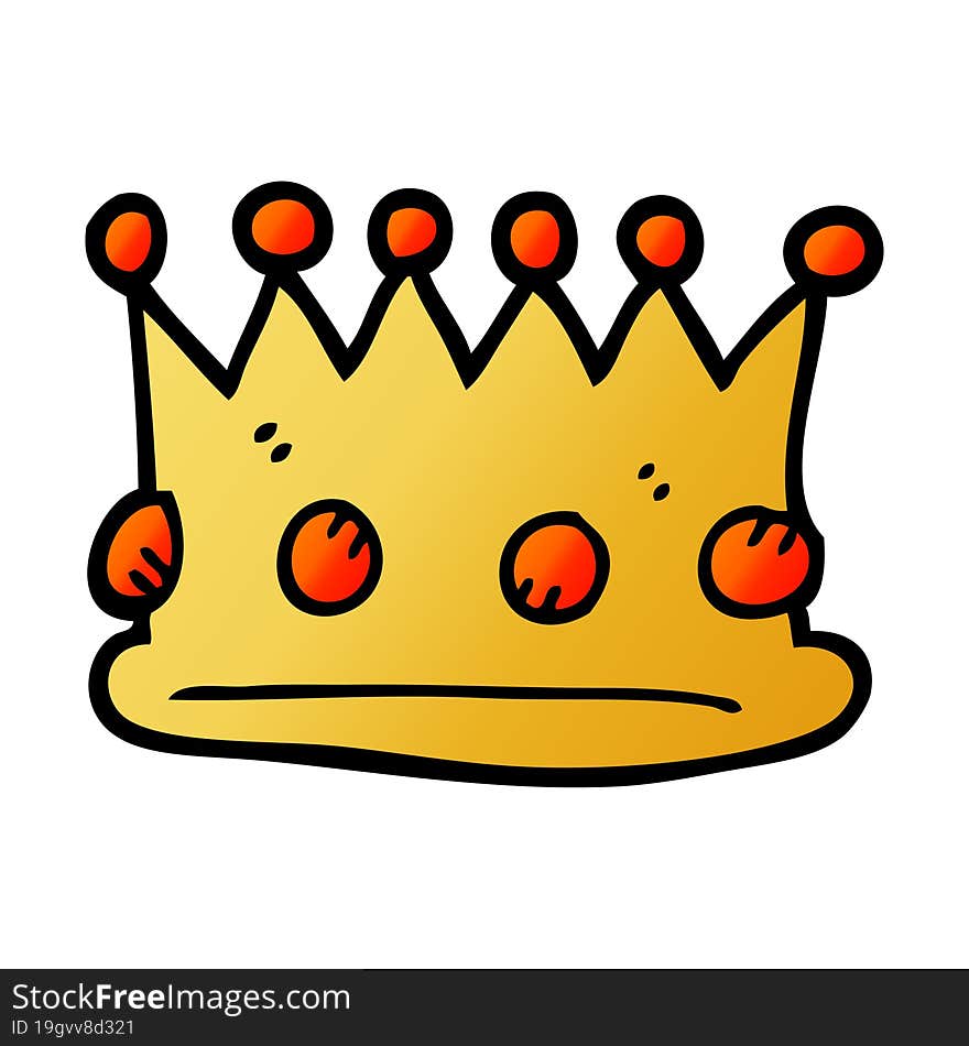 vector gradient illustration cartoon royal crown