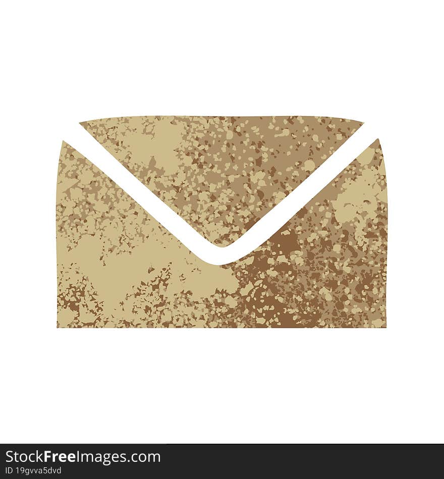 retro illustration style cartoon paper envelope