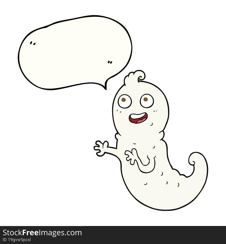 speech bubble cartoon ghost