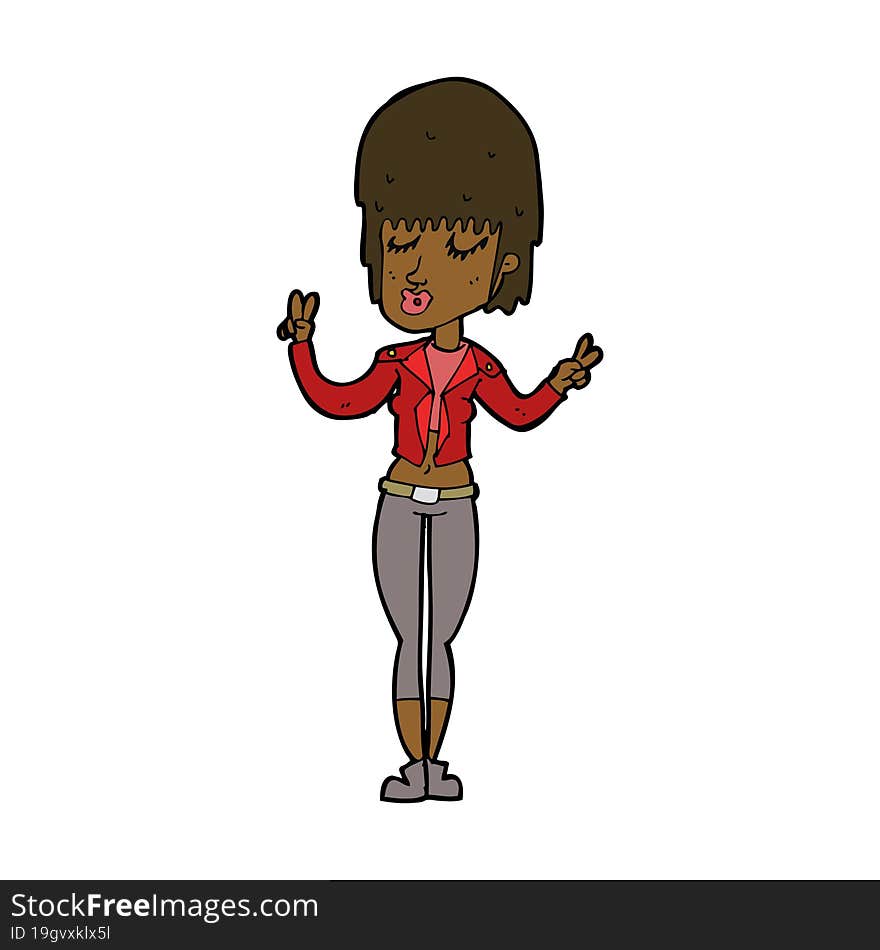 cartoon cool girl