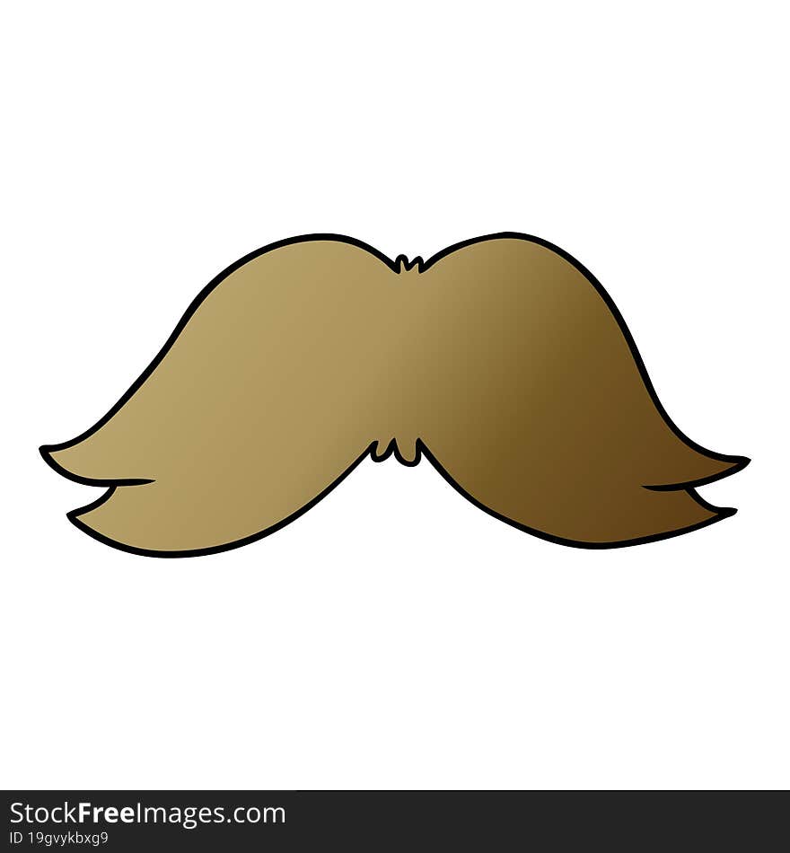 gradient cartoon doodle of a mans moustache