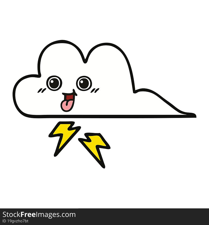 Cute Cartoon Storm Cloud