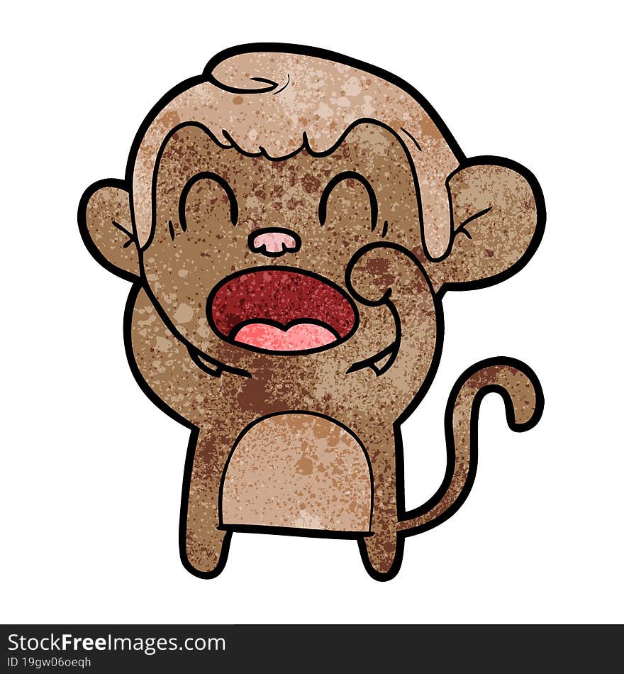 shouting cartoon monkey. shouting cartoon monkey