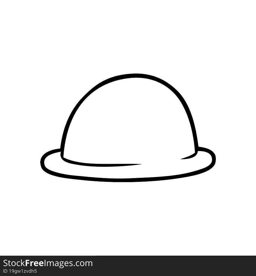 cartoon bowler hat. cartoon bowler hat