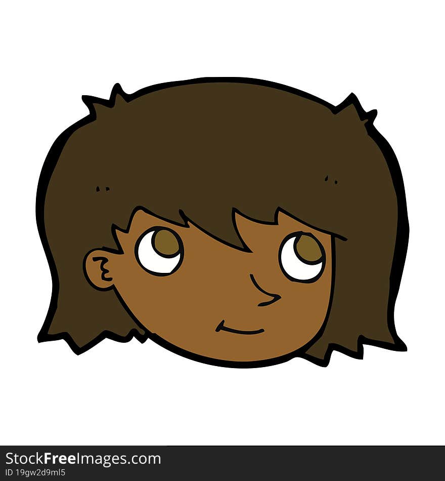 cartoon female face