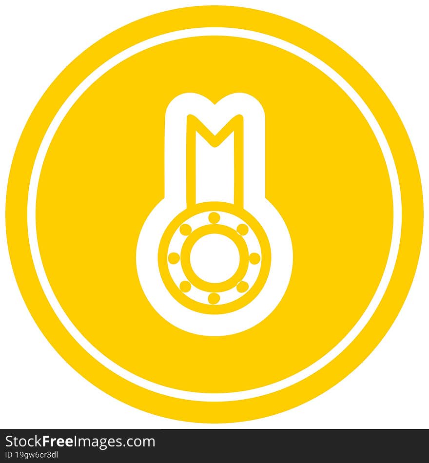 medal award circular icon symbol