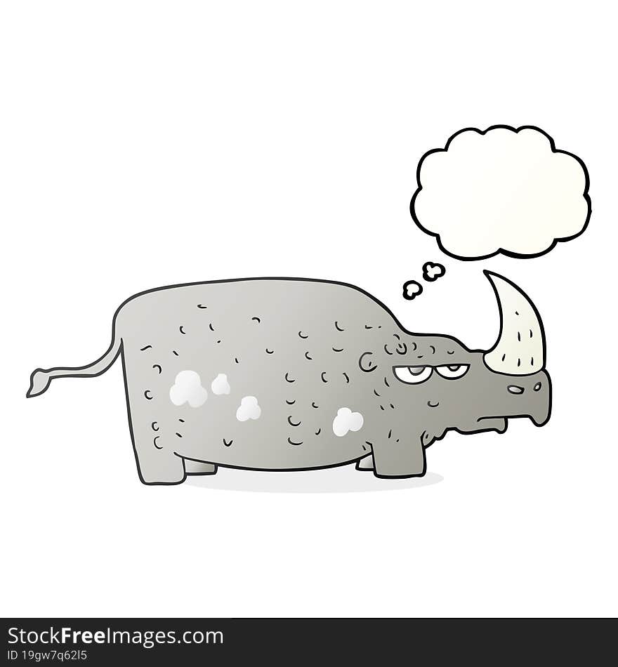 Thought Bubble Cartoon Rhino