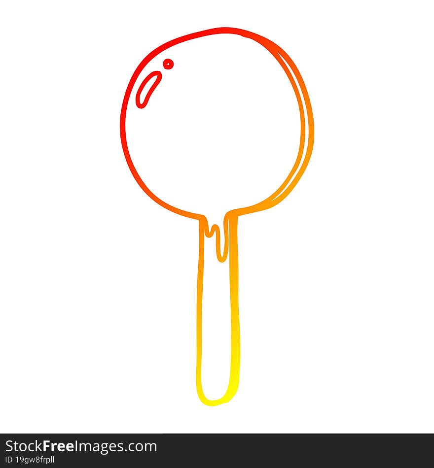 warm gradient line drawing cartoon lollipop