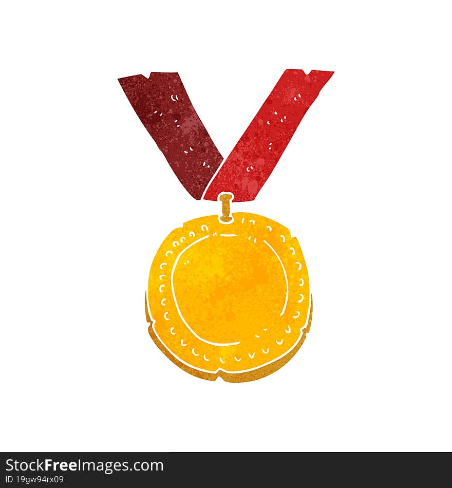 retro cartoon medal