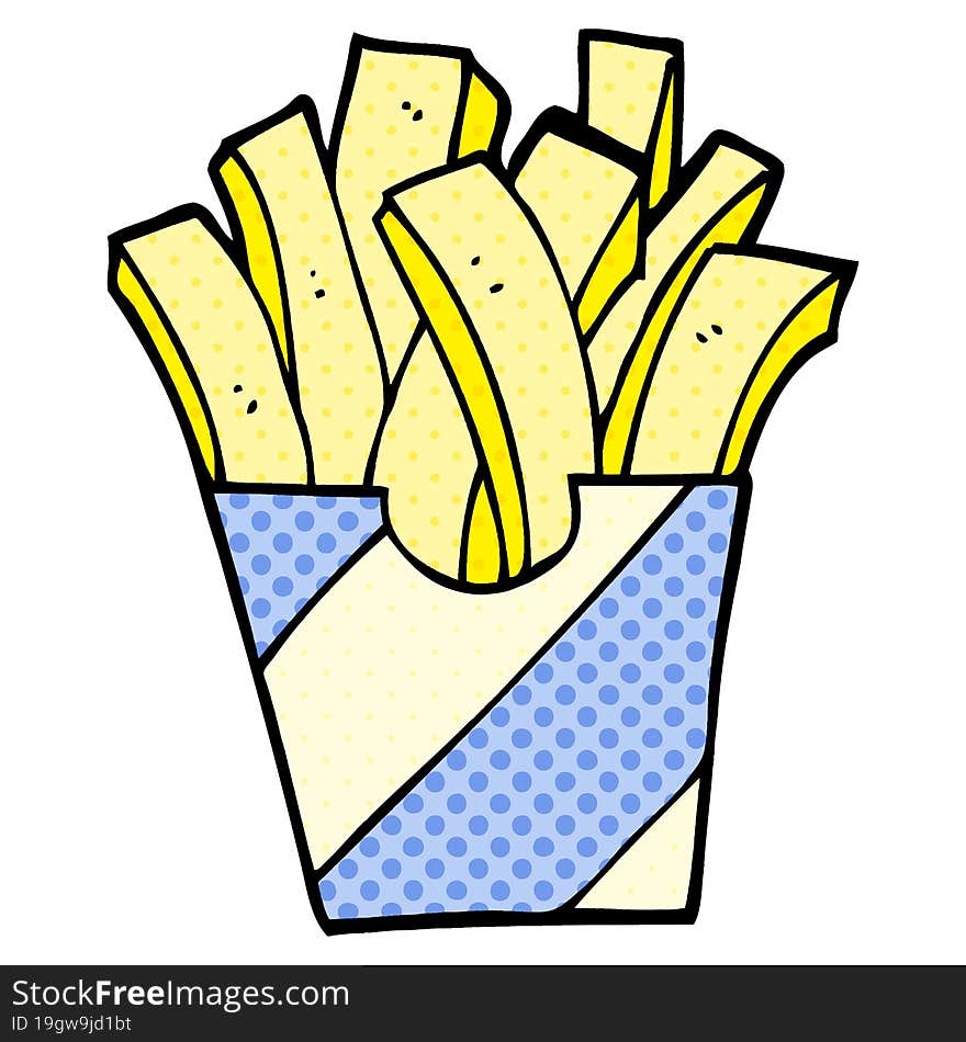 cartoon doodle fries