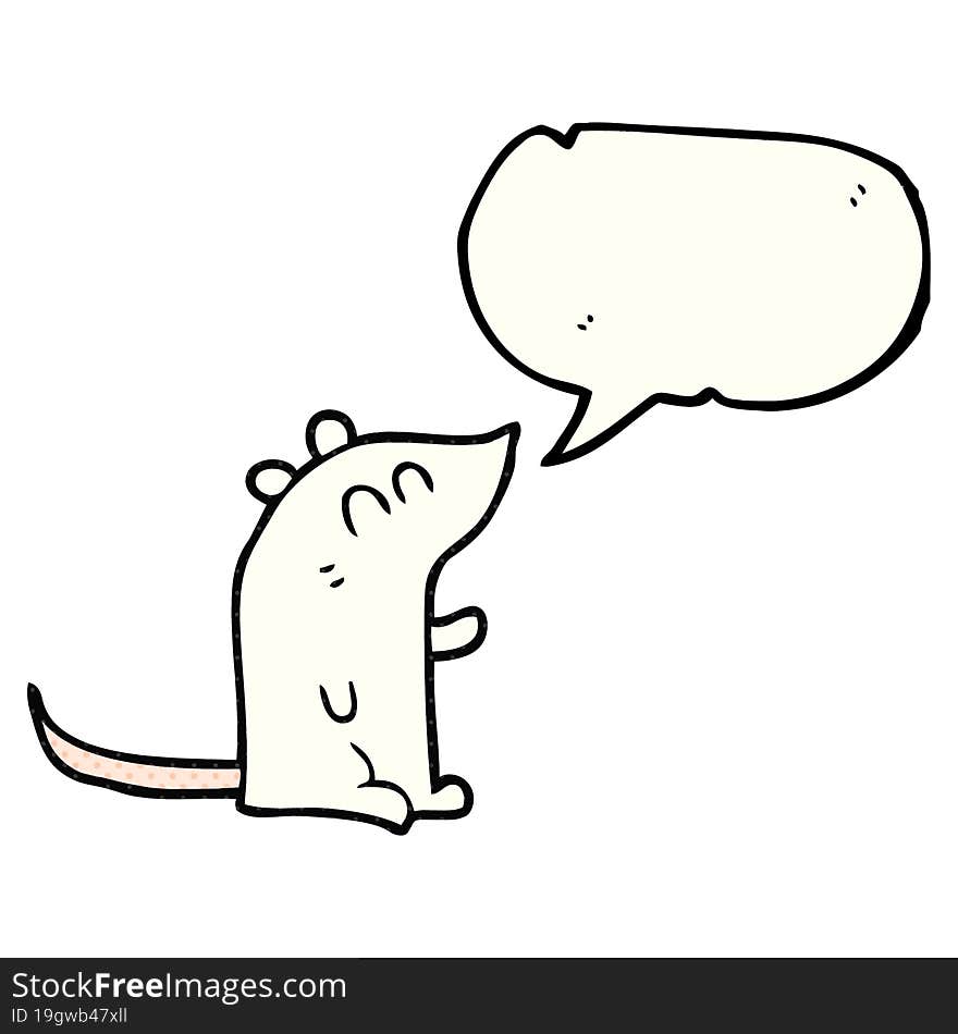 comic book speech bubble cartoon mouse