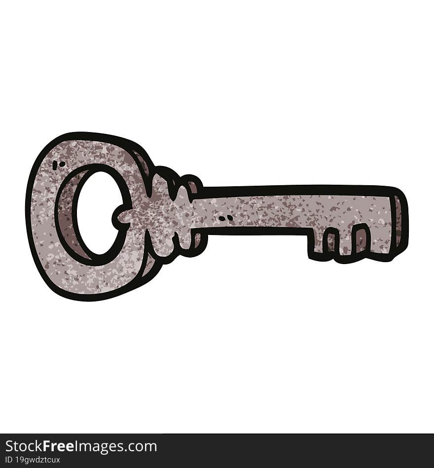 Cartoon Doodle Metal Key