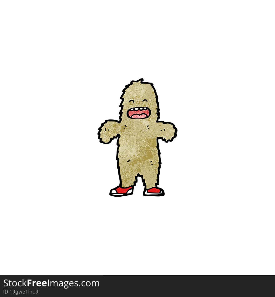 cartoon furry bigfoot monster