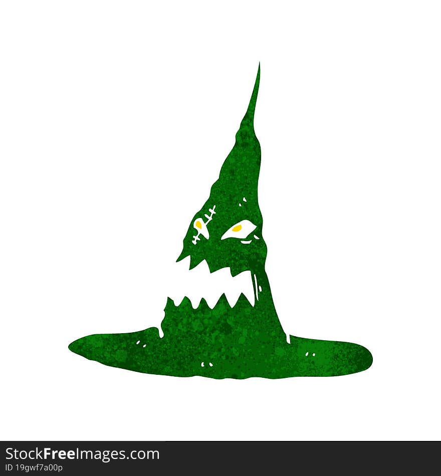 cartoon spooky witches hat