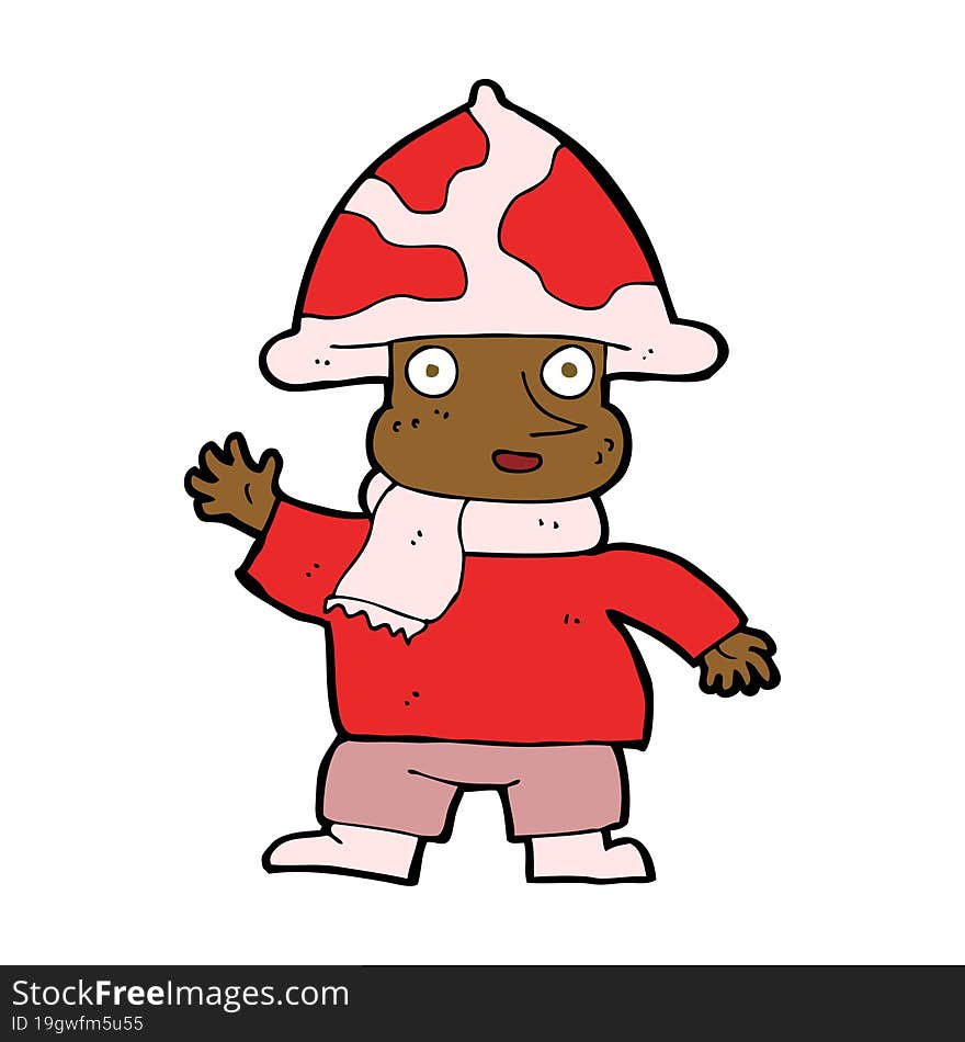 cartoon mushroom man