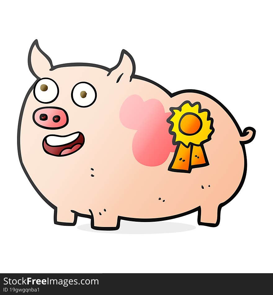 Cartoon Prize Winning Pig