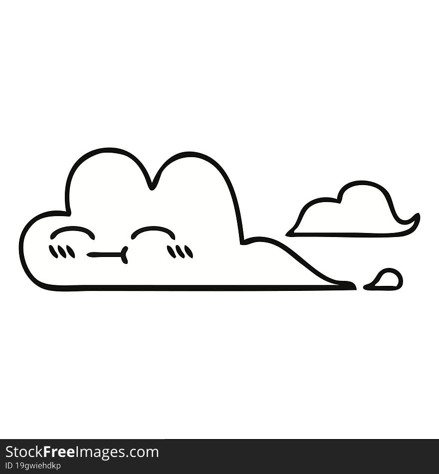 cute cartoon white cloud