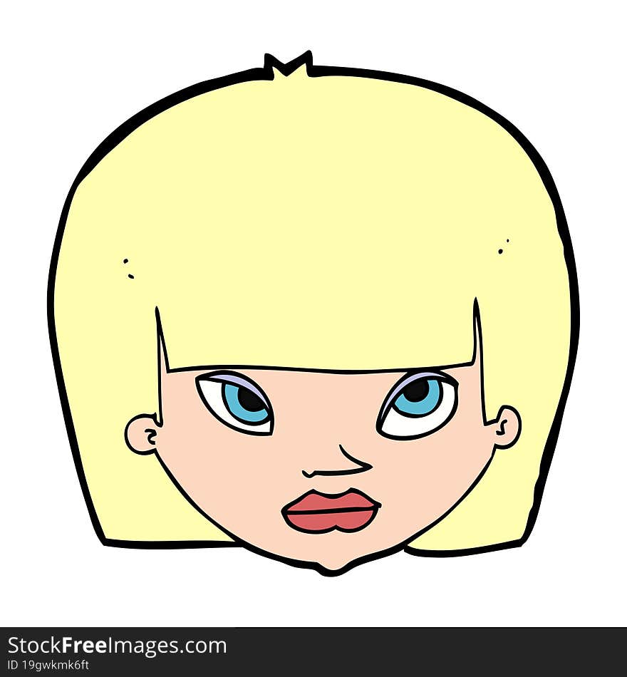 cartoon annoyed woman