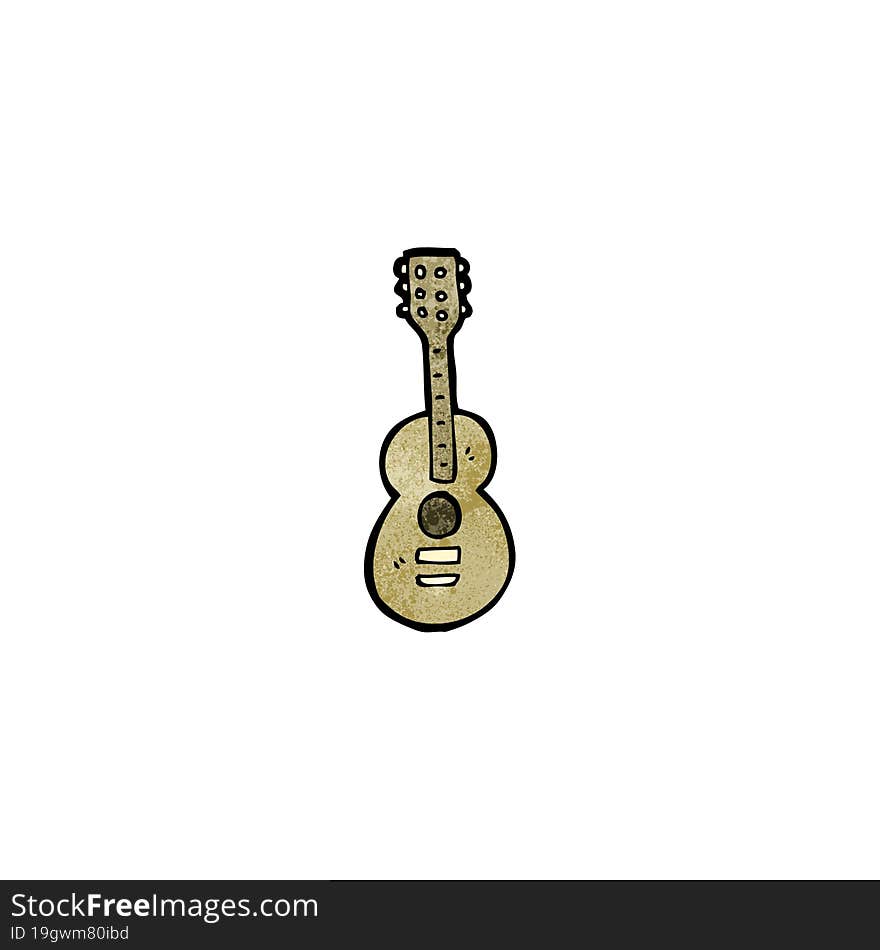 cartoon acoustic guitar