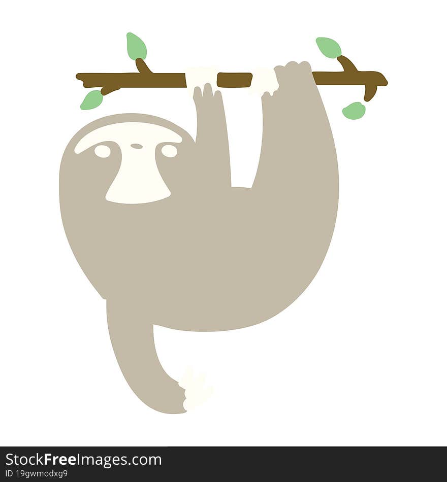 sloth hanging from branch