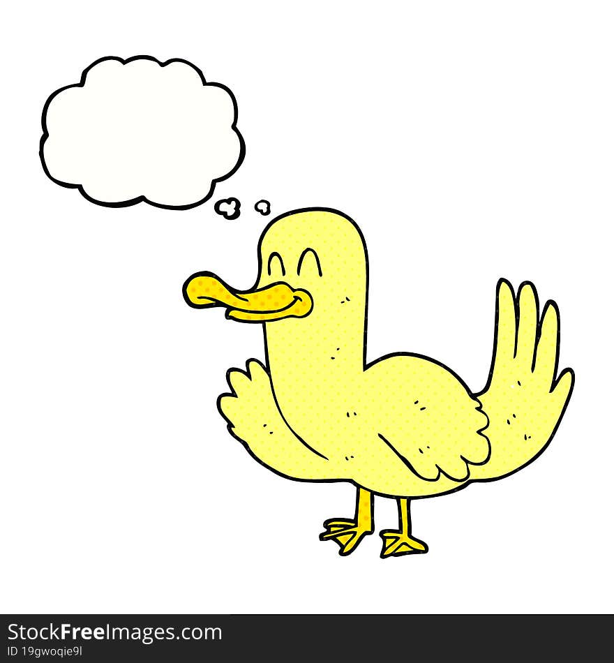 thought bubble cartoon duck