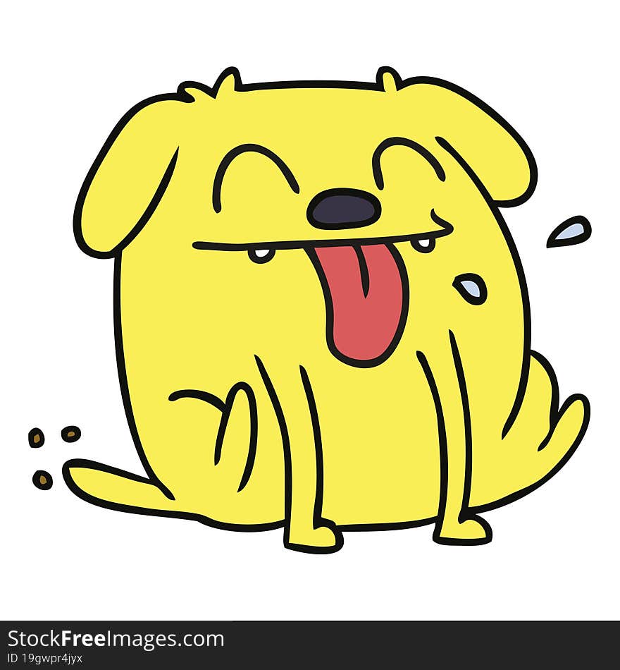 cartoon of cute kawaii dog