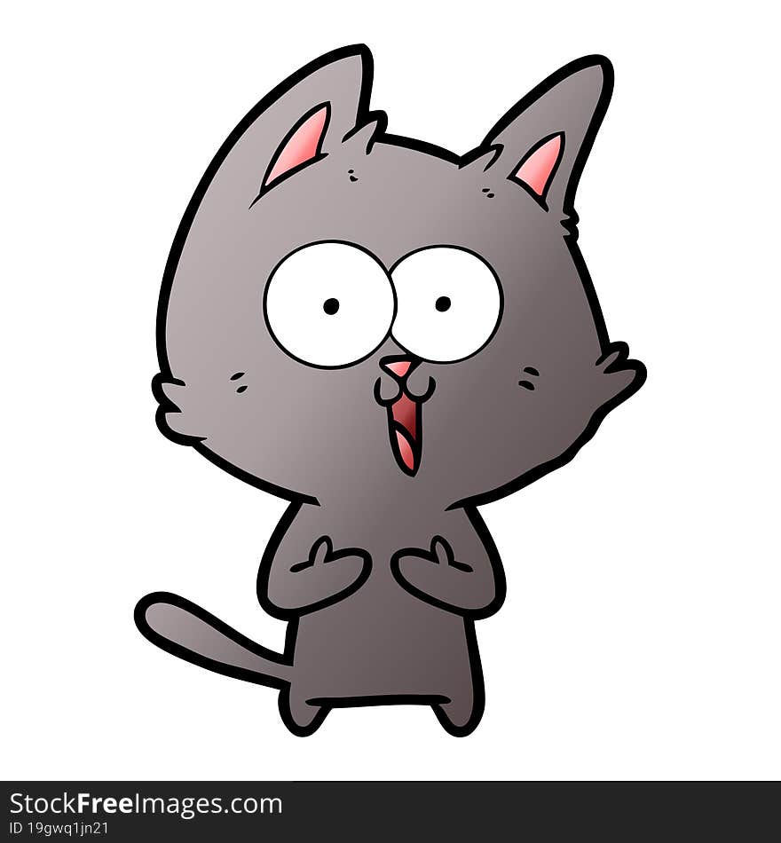 funny cartoon cat. funny cartoon cat