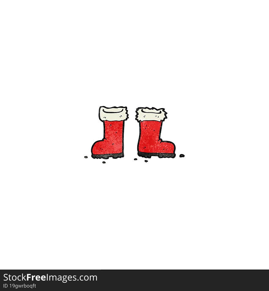 cartoon santa claus boots