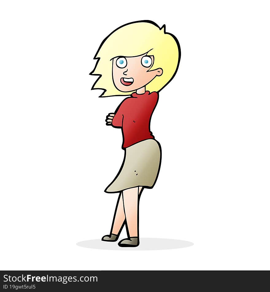 Cartoon Happy Woman